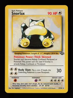 Snorlax 27/64 Non Holo Rare Jungle Pokemon Card - Image 1