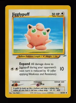 Jigglypuff 44/105 Yuka Morii Uncommon Neo Destiny Pokemon Card - Image 1