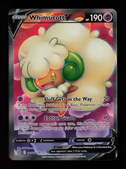 Whimsicott V (Full Art) 160/172 Ultra Rare SWSH09: Brilliant Stars Pokemon Card - Image 1
