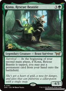 Kona, Rescue Beastie (0187) [PRE - 187] - NM [Foil] TCG MTG - Image 1
