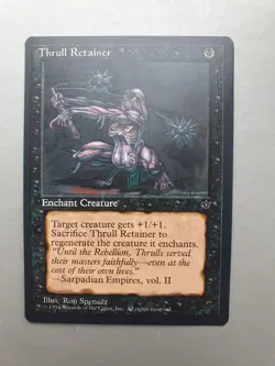 Thrull Retainer, MTG Fallen Empires (1994) Uncommon Black Enchantment NM - Image 1