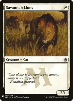 Savannah Lions ~ Near Mint Mystery Booster MTG Magic UltimateMTG White Card - Image 1
