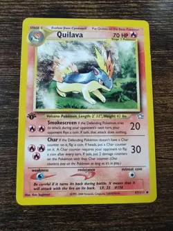 Pokemon Neo Genesis 1st Edition Quilava 47/111 Non Holo MP - Image 1
