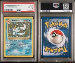 1999 POKEMON JUNGLE #12 VAPOREON-HOLO PSA 4 - Image 3