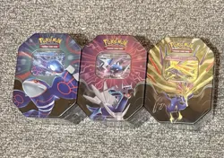 Pokemon TCG EX Tins Lot of 3 Xerneas Dialga Kyogre Factory Sealed NEW FAST SHIP - Image 1