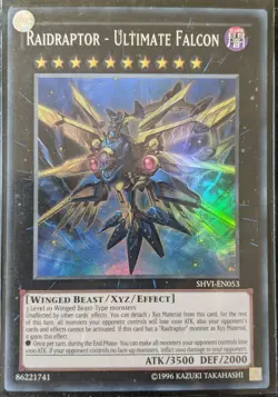 YuGiOh Raidraptor - Ultimate Falcon Super Rare SHVI-EN053 NM - Image 1