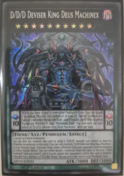 YuGiOh D/D/D Deviser King Deus Machinex Secret Rare 1st Edition MP23-EN023 - Image 1