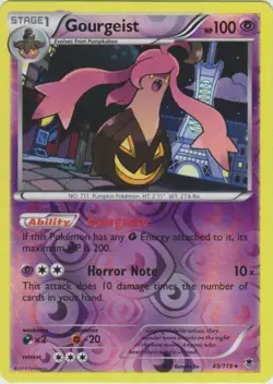 Gourgeist Reverse foil POKEMON 45/119 XY Phantom Forces RARE Card - Image 1