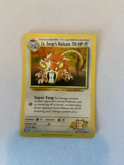 Pokemon Lt. Surge's Raticate - Trading Card Game Classic CLB #016 - Image 1