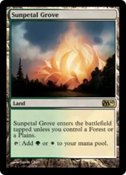 Heavy Play, English MTG Foil Sunpetal Grove - Foil Magic 2010 Magic the Gatherin - Image 1