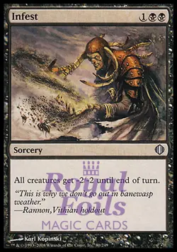 Infest 2x FOIL ALA MTG Shards of Alara Uncommon MINT black - Image 1