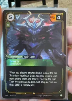 Ivern Nurturer (Alternate Art) 051a/219 Alt Art NM Riftbound Card Unleashed - Image 1