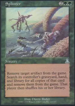 Heavy Play, English MTG Foil Splinter - Foil Urza's Destiny Magic the Gathering - Image 1