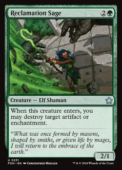 [MTG] Reclamation Sage (Foil) (0231) (FDN) LP-HP - Image 1