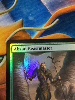 C5374 MAGIC THE GAHTERING MTG FNM PROMO ABZAN BEASTMASTER #005 MP FOIL - Image 3