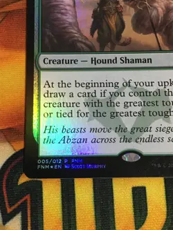 C5374 MAGIC THE GAHTERING MTG FNM PROMO ABZAN BEASTMASTER #005 MP FOIL - Image 4