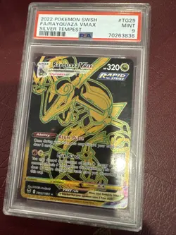 2022 POKEMON SWORD & SHIELD #TG29 FA/RAYQUAZA VMAX SILVER TEMPEST PSA 9 - Image 1