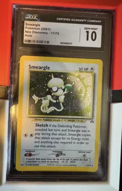 Pokemon Smeargle Neo Discovery 11/75 Holo CGC Gem Mint 10 Vintage Card - Image 1