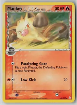 Mankey (Delta Species) 70/110 Pokemon TCG Holon Phantoms Regular (Light Play) 1 - Image 1