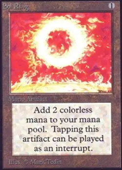 Moderate Play, English MTG Regular Sol Ring Unlimited Magic the Gathering - Image 1