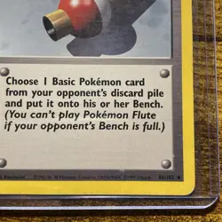 Pokemon TCG Pokemon Flute Base Set 86/102 Regular Unlimited Uncommon - Image 4