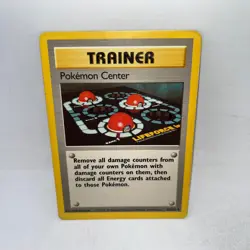 Pokemon Center 85/102 Uncommon Base Set Unlimited Pokemon Heavily Played - Image 1