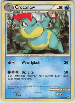 Pokemon TCG Croconaw Uncommon Call of Legends 41/95 - Image 1