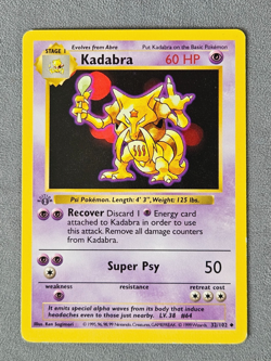 Kadabra 32/102 1st Edition GRAY GREY STAMP Pokemon Base Set - Image 1