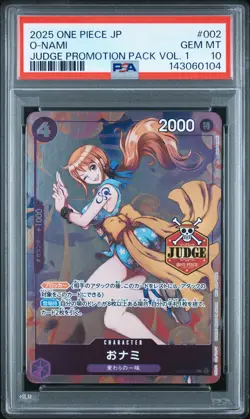 2025 ONE PIECE JAPANESE JUDGE PROMOTION PACK VOL.1 #002 O-NAMI PSA 10 - Image 1