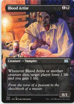 Blood Artist (Borderless) 352 Uncommon Double Masters 2022 Near Mint- - Image 2