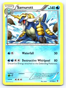 Samurott 41/149 Holo Rare Boundaries Crossed Pokemon Moderately Played - Image 1