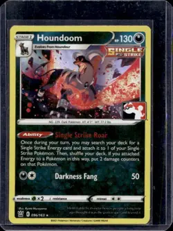 Pokemon Houndoom 096/163 - Holo Rare - SWSH Battle Styles - Play! Pack - Image 1