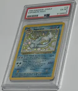 PSA 6 Vaporeon Jungle 12/64 English Holo Foil Rare - Image 1