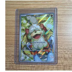 Pokemon TCG Hisuian Growlithe 181/167 Twilight Masquerade IR Full Art Holo - Image 1