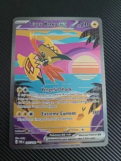 Tapu Koko ex 247/182 Special Illustration Rare - Pokemon Paradox Rift SV04 - Image 1