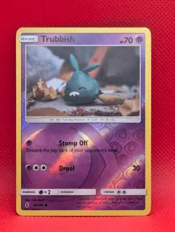 TRUBBISH 50/145 C GUARDIANS RISING POKEMON REVERSE HOLO MP TRUBBISH - Image 1