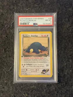 2000 POKEMON GYM HEROES ROCKET'S SNORLAX 1ST EDITON #33 PSA 8 - Image 1