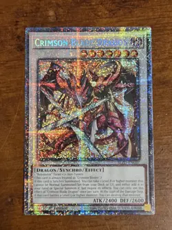 Crimson Blade Dragon BLZD-EN037 Starlight Rare Yugioh Blazing Dominion Mint - Image 1