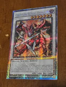 Crimson Blade Dragon BLZD-EN037 Starlight Rare Yugioh Blazing Dominion Mint - Image 3