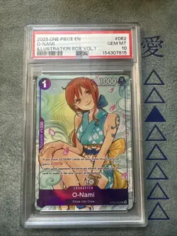 2025 ONE PIECE PROMOS ILLUSTRATION BOX VOL.1 #062 O-NAMI PSA 10 - Image 1