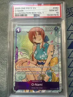 2025 ONE PIECE PROMOS ILLUSTRATION BOX VOL.1 #062 O-NAMI PSA 10 - Image 2