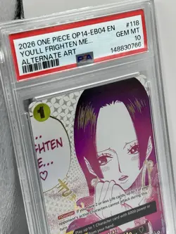 One Piece CCG You’ll Frighten Me OP14-118 Alt Art - English - GRADED PSA 10 - Image 3