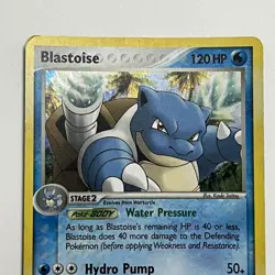 Pokemon Blastoise EX Crystal Guardians 014/100 Holo Rare 120 HP Card 2006 - Image 2