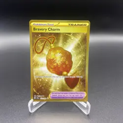 Bravery Charm 175/142 Stellar Crown Holo Hyper Rare Card NM Condition - Image 1