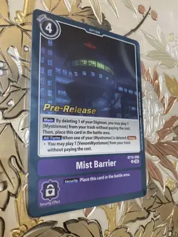 Digimon Card Game Pre-Release Foil Mist Barrier BT15-098 Exceed Apocalypse - Image 1