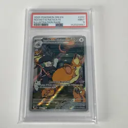 Pokemon TCG Team Rockets Raticate 202/182 Destined Rivals Card PSA Mint 9 - Image 3