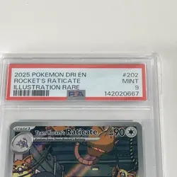 Pokemon TCG Team Rockets Raticate 202/182 Destined Rivals Card PSA Mint 9 - Image 4