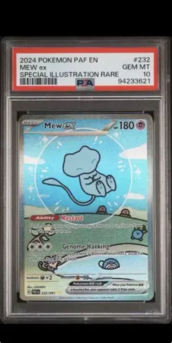 Pokemon Mew ex 232/091 SV: Paldean Fates Special Illustration Rare Holo PSA 10 - Image 1