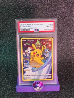 POKEMON XY BLACK STAR PROMO PIKACHU #SWSH020 PSA 8 - Image 1