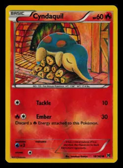 Cyndaquil 18/162 Common BREAKthrough Pokemon Reverse Holo Near Mint - Image 1